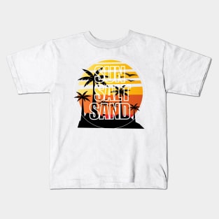 Summer Vacation Tropical Relaxation - Sun Salt Sand - Ocean Lover | Summer Family Vacation 2024 Vibes - Summer Travel Essentials Gift - Beach Memories Cool Saying Kids T-Shirt